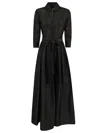 Jonathan Simkhai Julip S/s Belted Gown In Black