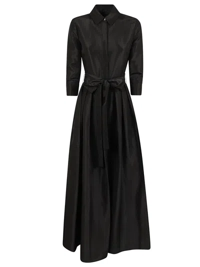 Jonathan Simkhai Julip S/s Belted Gown In Black