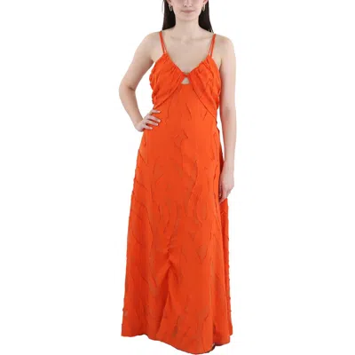Jonathan Simkhai Katie Womens Boning Long Slip Dress In Red
