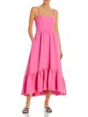 Simkhai Kitzia Womens Linen Blend Sleeveless Maxi Dress In Pink