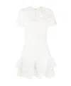 Simkhai Paislee Applique Lace Mini Tee Dress In White