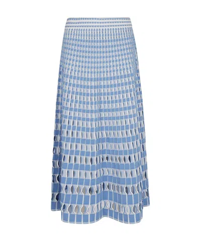 Jonathan Simkhai Larken Midi Skirt In Cerulean Blue
