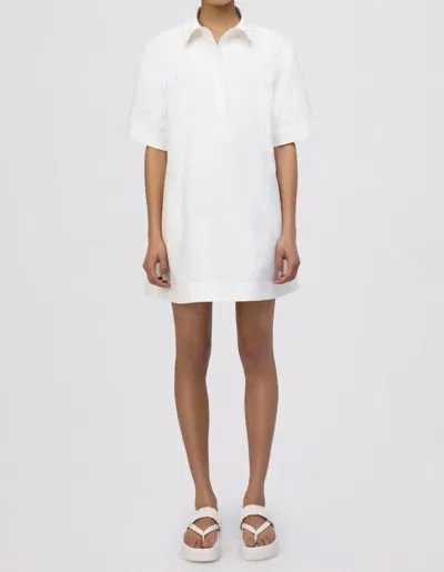 Jonathan Simkhai Lucienne Short Sleeve Mini Dress In White