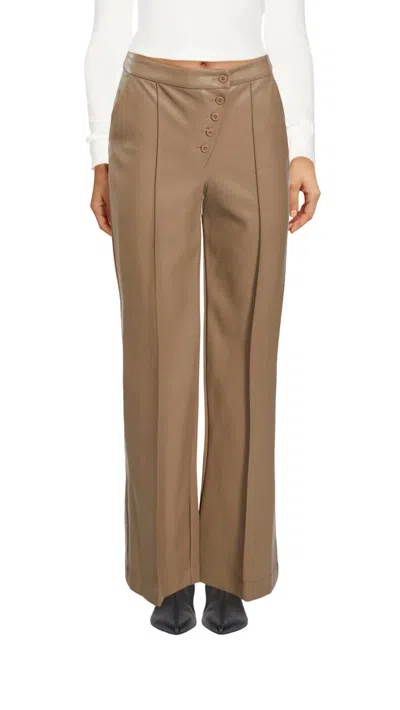 Jonathan Simkhai Lynda Leather Pant In Nutmeg In Brown