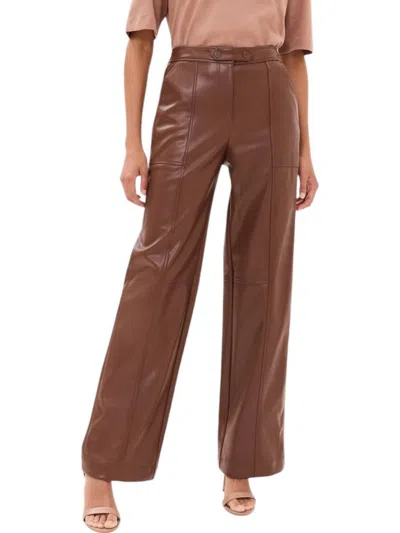 Jonathan Simkhai Mackenzie Straight Pants In Chestnut In Pink