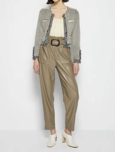 Jonathan Simkhai Marleigh Recycled Knitwear Jacket With Pockets In Taupe In Beige