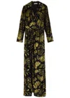 Simkhai Jonathan  Marzia Velvet Devoré Maxi Dress In Gold