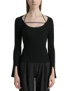 Jonathan Simkhai Minka Compact Rib Halter Top In Black In Black