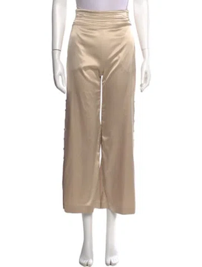 Pre-owned Jonathan Simkhai Night Night Wide Leg Pants In Neutral