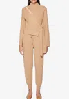 Simkhai Nina Knit Joggers In Wool Blend In Beige