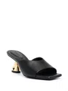 Jonathan Simkhai Nixxi Twist Slip On High Heel Sandals In Black In Black