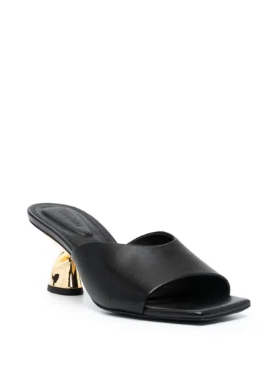 Jonathan Simkhai Nixxi Twist Slip On High Heel Sandals In Black