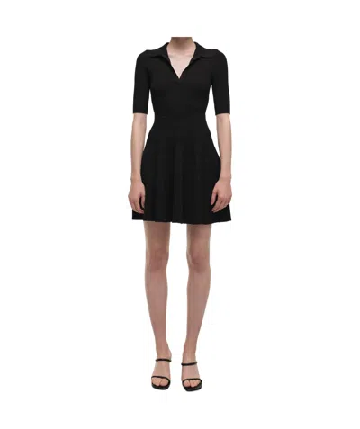 Simkhai Patricia Ribbed Minidress In Black