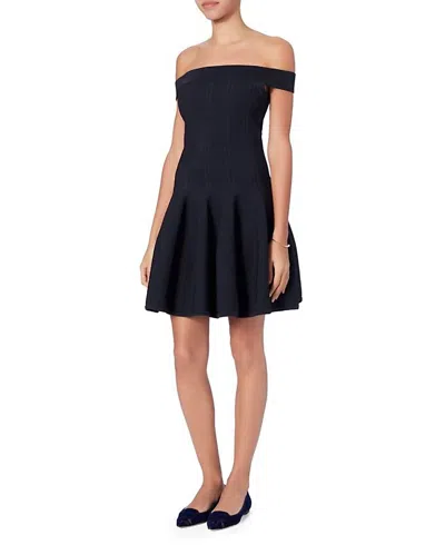Jonathan Simkhai Pointelle Off Shoulder Dress In Black