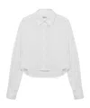 Simkhai Renata Cropped Button-front Shirt In White