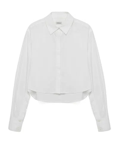Simkhai Renata Cropped Shirt In White