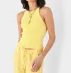 Simkhai Reza Racerback Tank In Sulfur In White