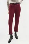 Simkhai River High Rise Denim Pants In Oxblood In Red
