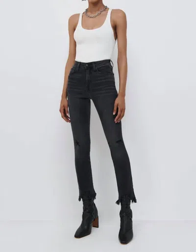 Jonathan Simkhai River Straight Leg Denim In Vintage Noir In Multi