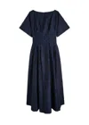 Simkhai Jonathan  Rosali Textured-embroidery Woven Midi Dress