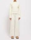 Jonathan Simkhai Sabina Crossover Sweater In Ivory In Beige