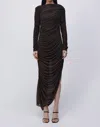 JONATHAN SIMKHAI SANDERS DRESS IN CHOCOLATE