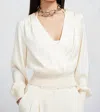 JONATHAN SIMKHAI SERAFINA TOP IN NATURAL WHITE