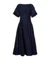 Simkhai Jonathan  Rosali Textured-embroidery Woven Midi Dress
