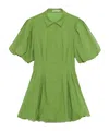 Simkhai Cleo Puff Sleeve Pleated Mini Dress