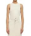 Jonathan Simkhai Sianna Cross Back Tank Top In Ivory White Multi In Multi