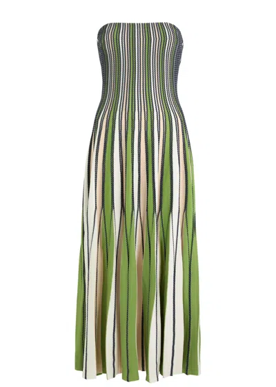 Jonathan Simkhai Soleil Striped Knit-jersey Midi Dress