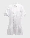 Jonathan Simkhai Standard Crissy Cotton Poplin Mini Shirtdress In White