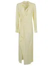 Simkhai Talita Draped Midi Dress In Buttercream