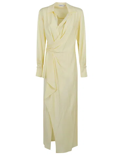 Jonathan Simkhai Talita Draped Midi Dress In Buttercream