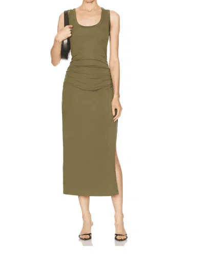 Jonathan Simkhai Trudy Tank Midi Dress In Army Green