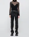 JONATHAN SIMKHAI VELORA LONG-SLEEVED BODYSUIT IN BLACK