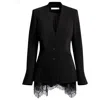 Jonathan Simkhai Tulle-detail Single-breasted Blazer In Black