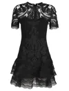 Simkhai Women's Lace Appliqué A-line Minidress In Black