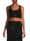 Simkhai Women's Karlena Embellished Crop Tank Top In Black