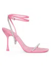 Simkhai Luxon Crystal-embellished Satin Sandals In Taffy