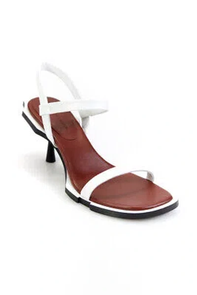 Pre-owned Jonathan Simkhai Womens Roma Icon Sculpted Heel Sandals - White Size 38