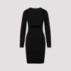 Jonathan Simkhai X Wolford Black  Contoured Ribs Dress In Black