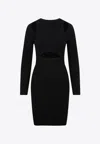 Jonathan Simkhai X Wolford Black  Contoured Ribs Dress In Black