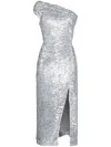 Simkhai Zay Hammered Sequin-embellished Dress In Silber