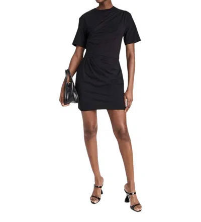 Jonathan Simkhai Zeus Draped T-shirt Dress In Black