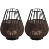 Jonathan Y 10" Indoor/outdoor Rechargeable/cordless Dimmable Led Table Lamp In Brown