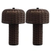 Jonathan Y 10" Indoor/outdoor Wicker Rechargeable/cordless Dimmable Led Table Lamp In Brown