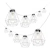 Jonathan Y 10-light Indoor/outdoor 10 Ft. Contemporary Transitional Incandescent G40 Diamond Cage St In Transparent