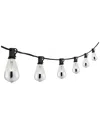 Jonathan Y 10-light Indoor And Outdoor Rustic Industrial Incandescent C7 Half-chrome Bulb String Lights In Black