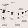 Jonathan Y 10-light Indoor/outdoor Rustic Industrial Incandescent C7 Half-chrome Bulb String Lights In Black